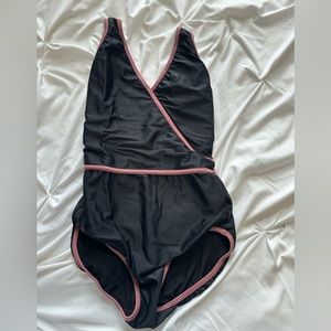 five dancewear leotard black and purple size small adult